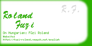 roland fuzi business card
