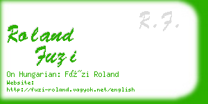 roland fuzi business card